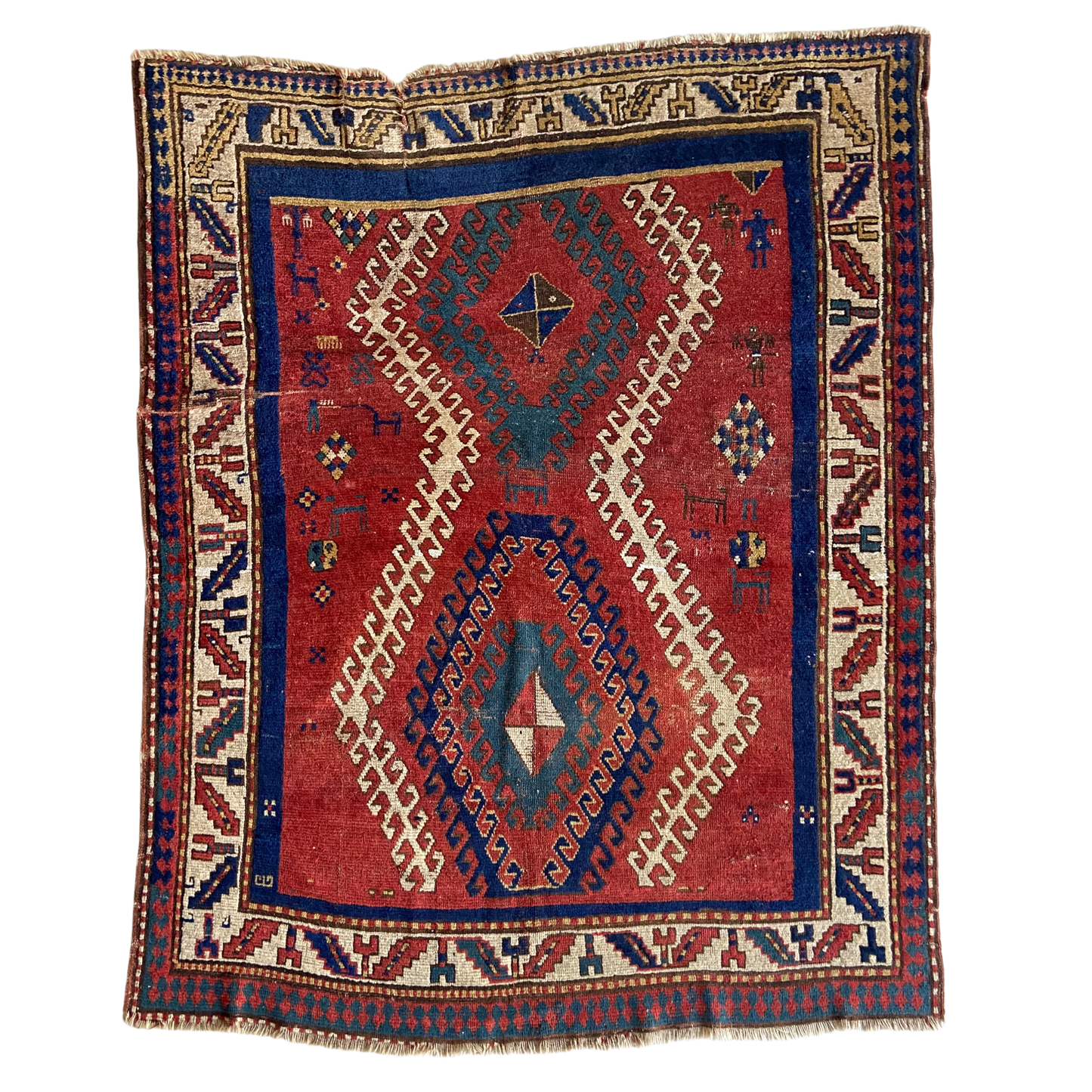 Antique Village Kazak Accent Rug #R1029 - 4'10" x 6'