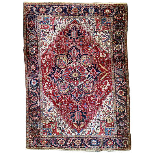 Antique Heriz Area Rug #R1025 - 8'11" x 12'8"