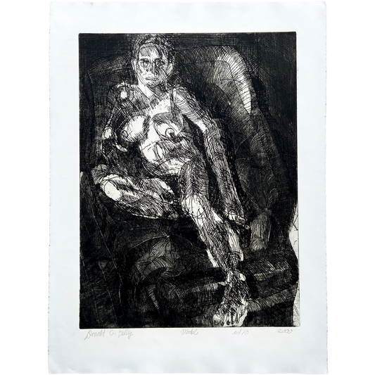 Model (2000) Etching by Donald Kelley #P1867 - 22" x 30"