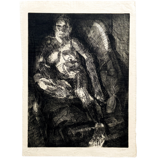 Model (1999) Etching by Donald Kelley #P1868 - 20" x 27"