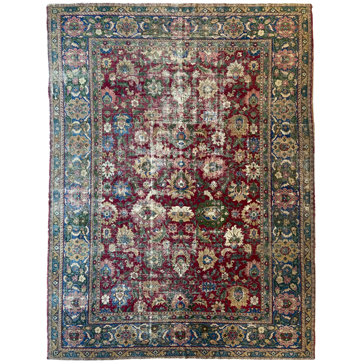 Antique Indian Agra Area Rug #R1098 - 8'10" x 11'10"