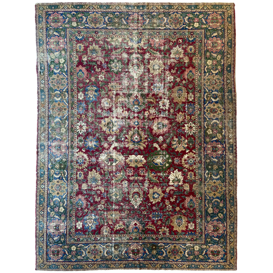 Antique Indian Agra Area Rug #R1098 - 8'10" x 11'10"