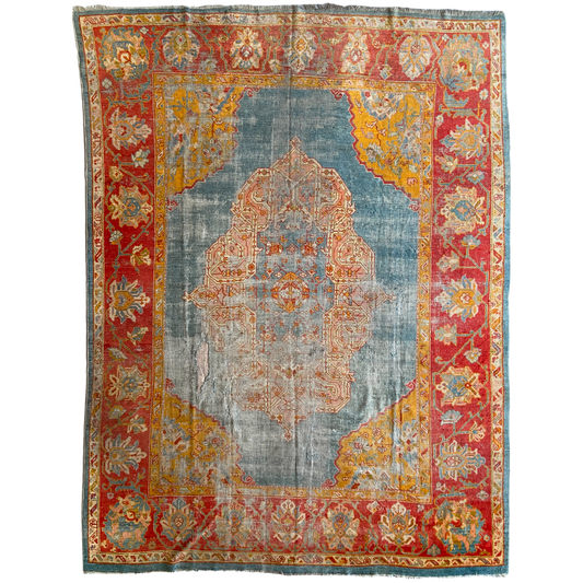 Antique Oushak Area Rug #R1066 - 8'9" x 11'9"