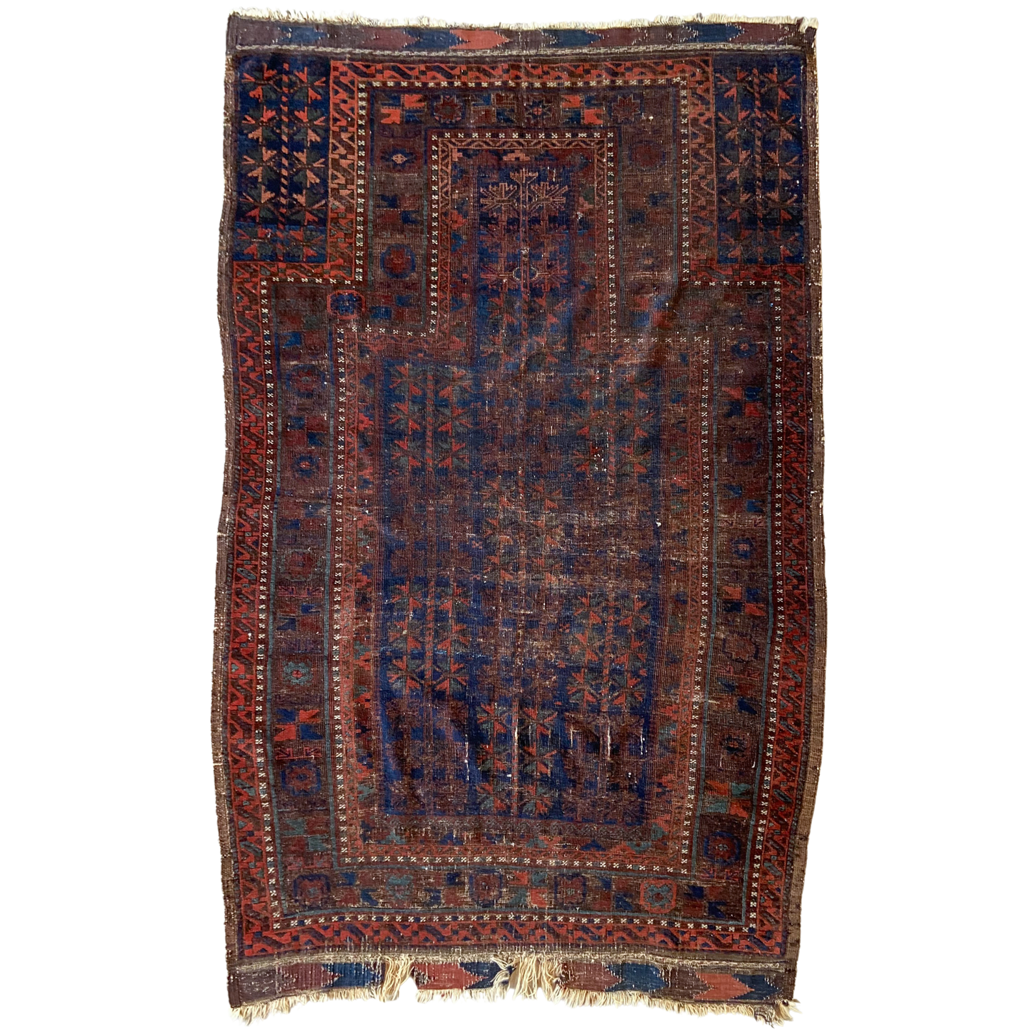 Antique Baluch Prayer Rug #R1073 - 3'7" x 5'9"