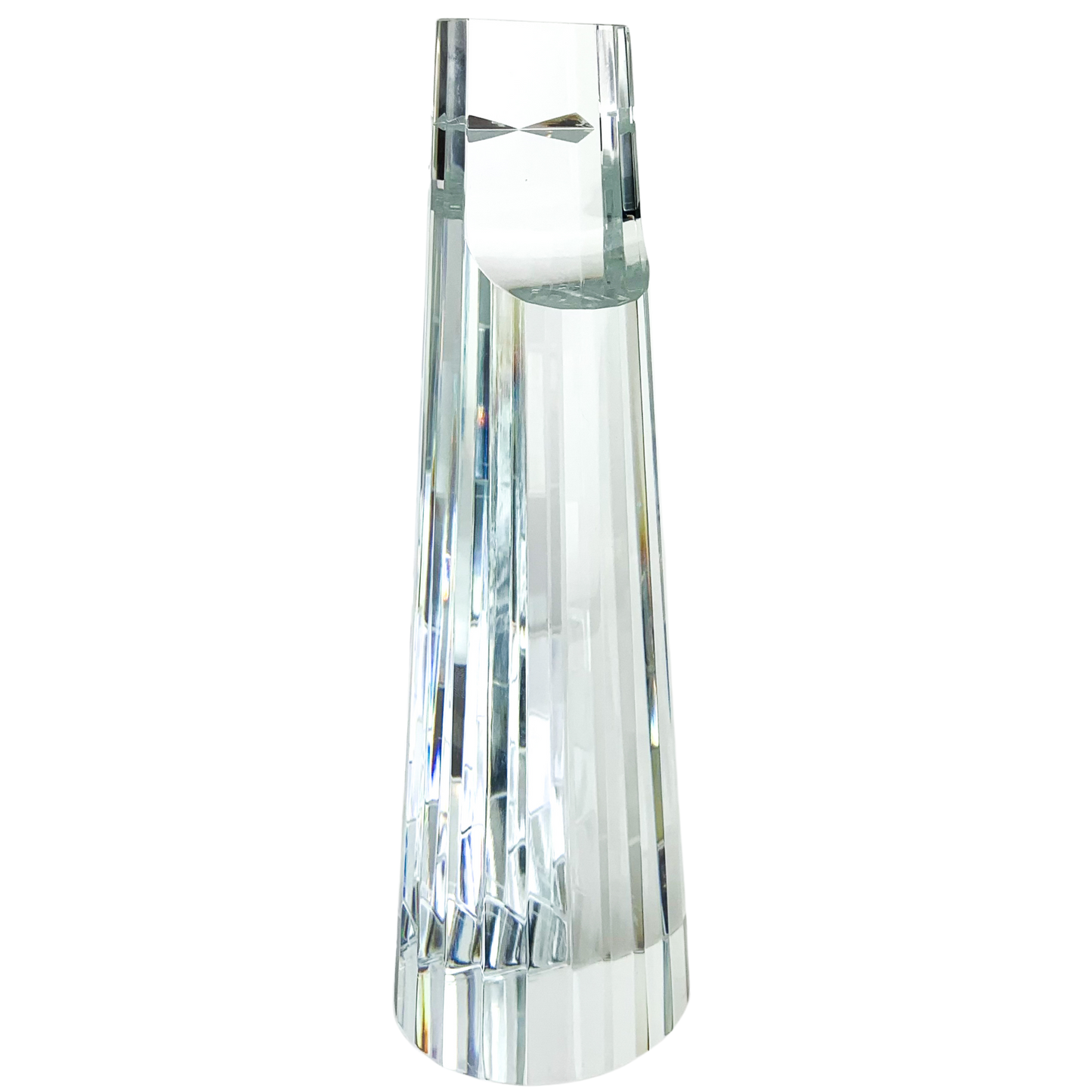 Vintage Japanese Faceted Crystal Prism Sculpture by Fu Sosso #O1014