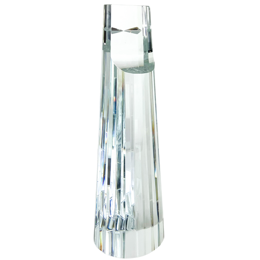 Vintage Japanese Faceted Crystal Prism Sculpture by Fu Sosso #O1014