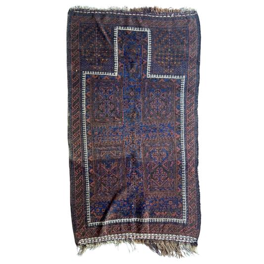 Antique Baluch Prayer Accent Rug #R964 - 2'11" x 5'2"