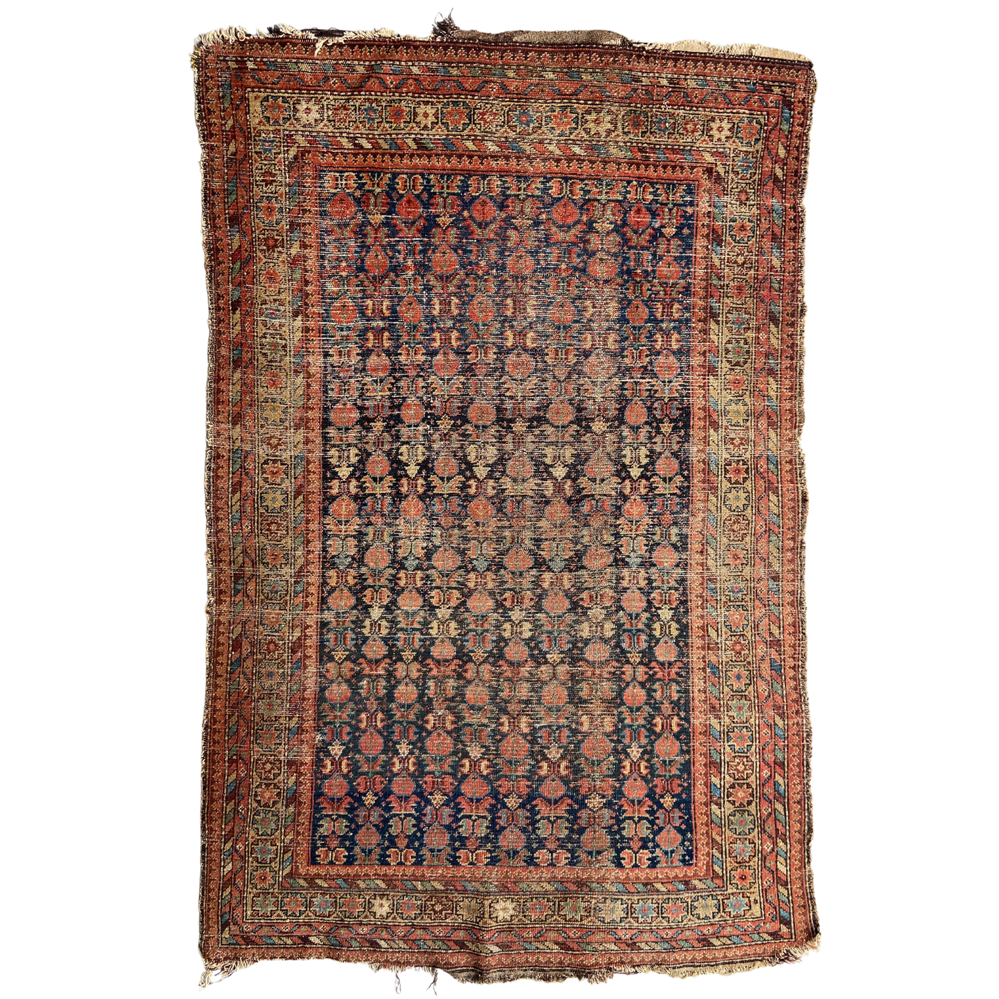 Antique Caucasian Accent Rug #R1125 - 4'4" x 6'5"