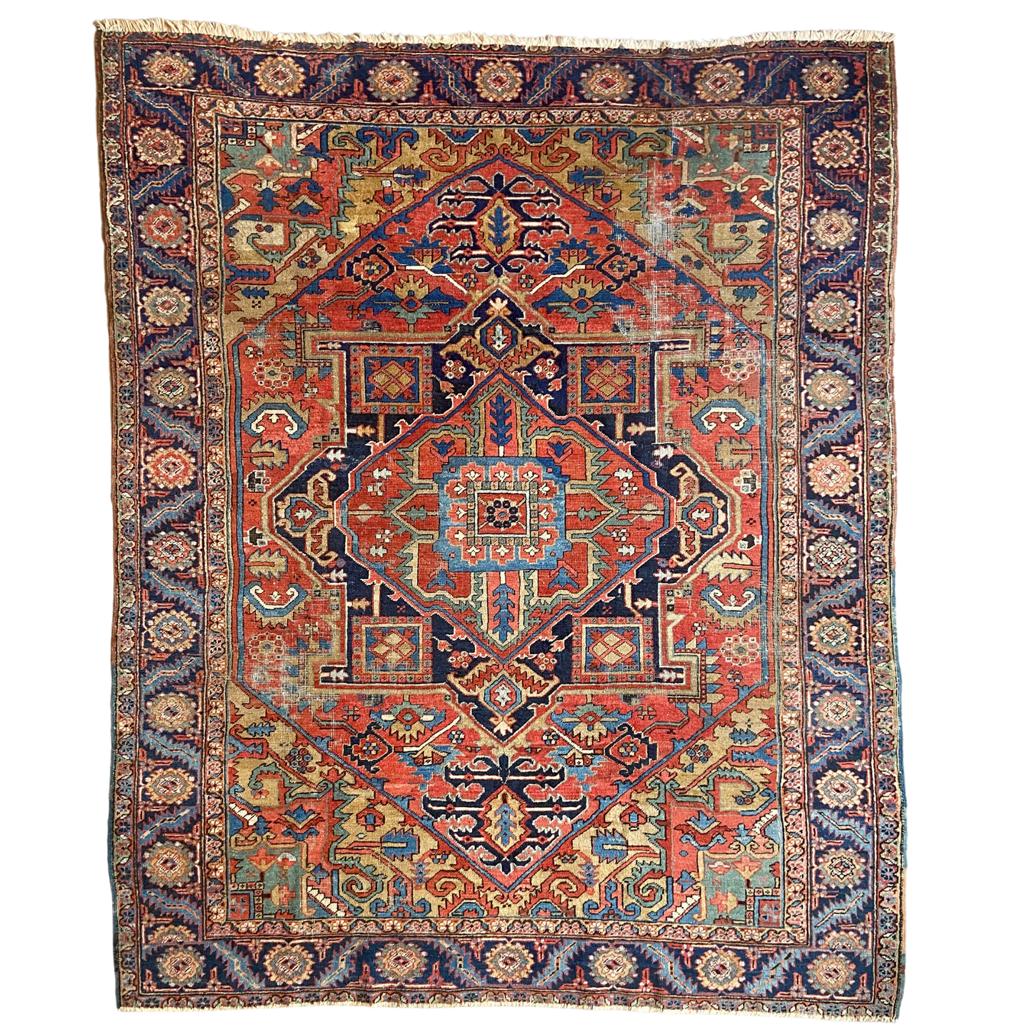 Antique Heriz Area Rug #R983 - 8'1" x 9'10"