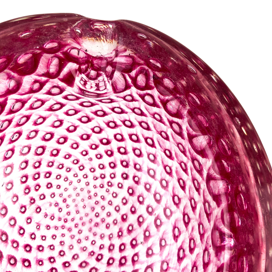 Murano Pink Bullicante Glass Catchall/Ashtray #O1075