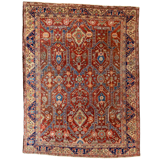 Antique All-Over Heriz Area Rug #R1185 - 9' x 12'