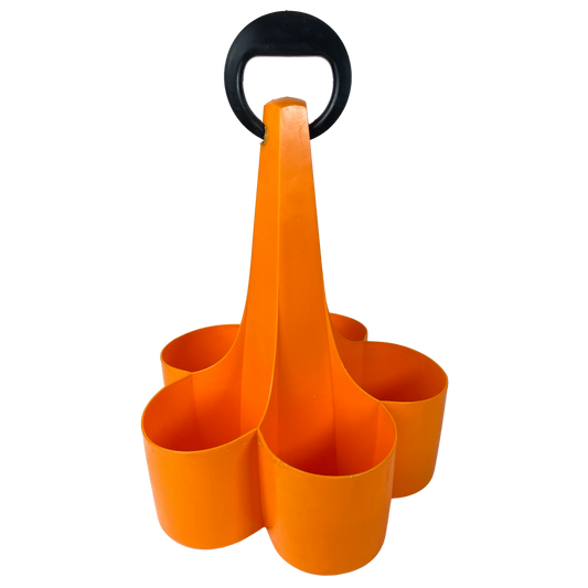 Vintage Luigi Colani for SULO Orange Plastic Wine Caddy #O1941