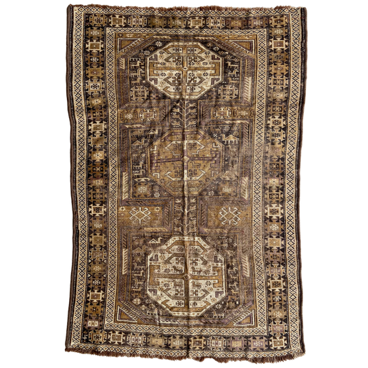 Antique Shirvan Accent Rug #R1252 - 3'7" x 5'4"