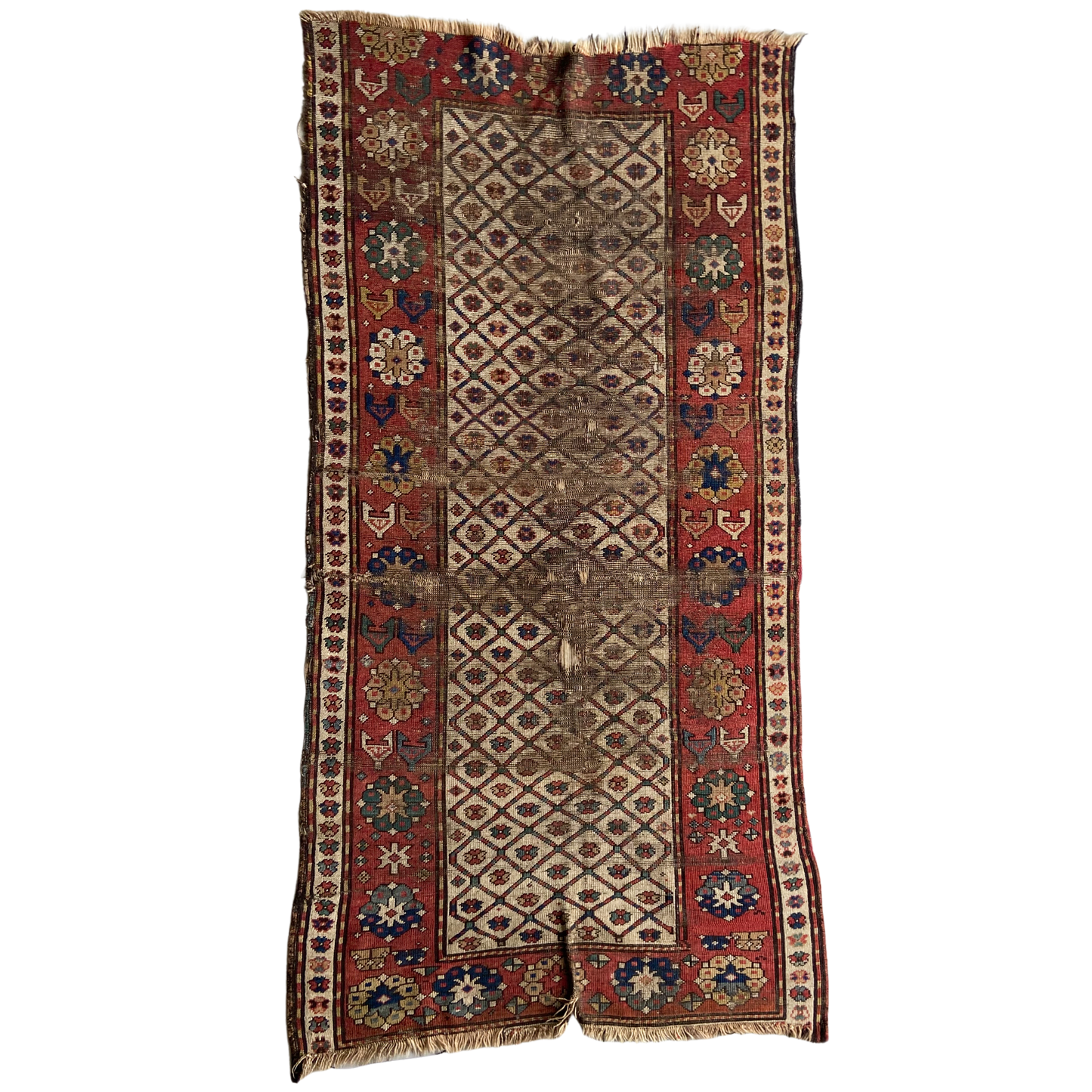 Antique Caucasian Accent Rug #R1000 - 4' x 7'3"