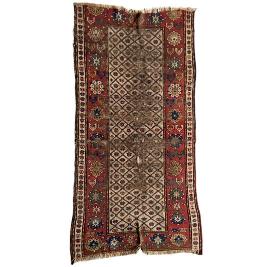 Antique Caucasian Accent Rug #R1000 - 4' x 7'3"