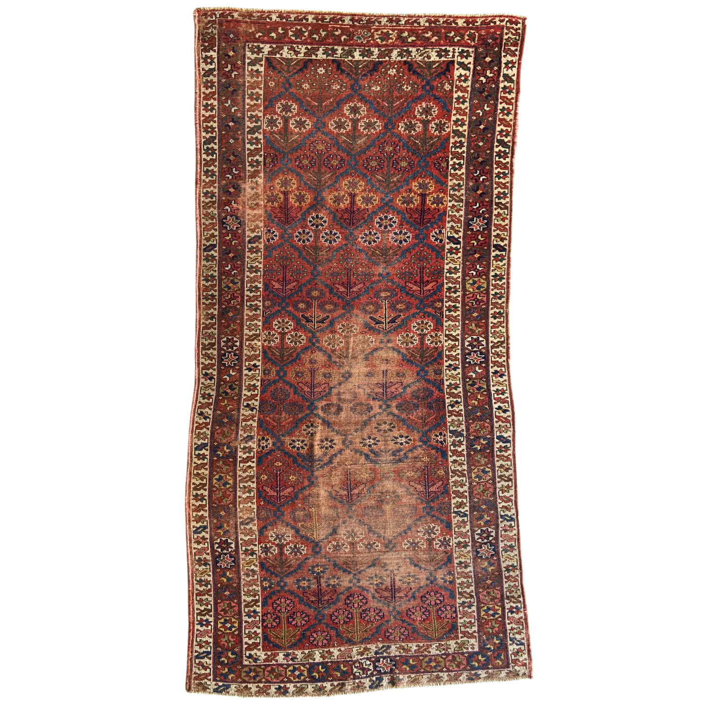 Antique Kurdish Runner #R1020 - 4'8" x 9'7"