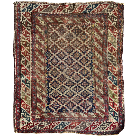 Antique Shirvan Accent Rug #R1017 - 3'2" x 3'9"