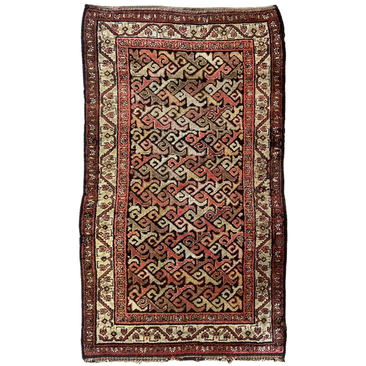 Antique Kurdish Accent Rug #R1022 - 3'7" x 6'3"