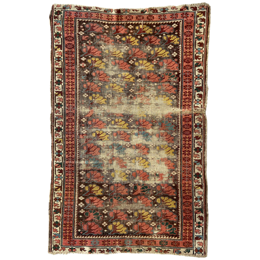 Antique Kuba Accent Rug #R1019 - 3'2" x 5'