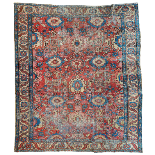 Rare Antique Heriz Area Rug #R1338 - 9'11" x 11'5"