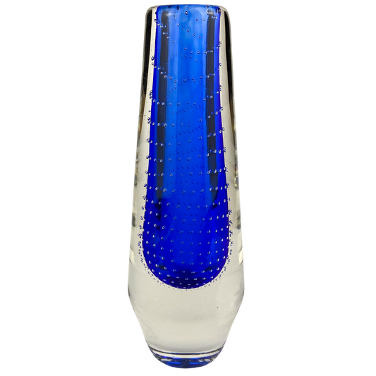 German Glashütte Theresienthal Sommerso Glass Vase #O1373