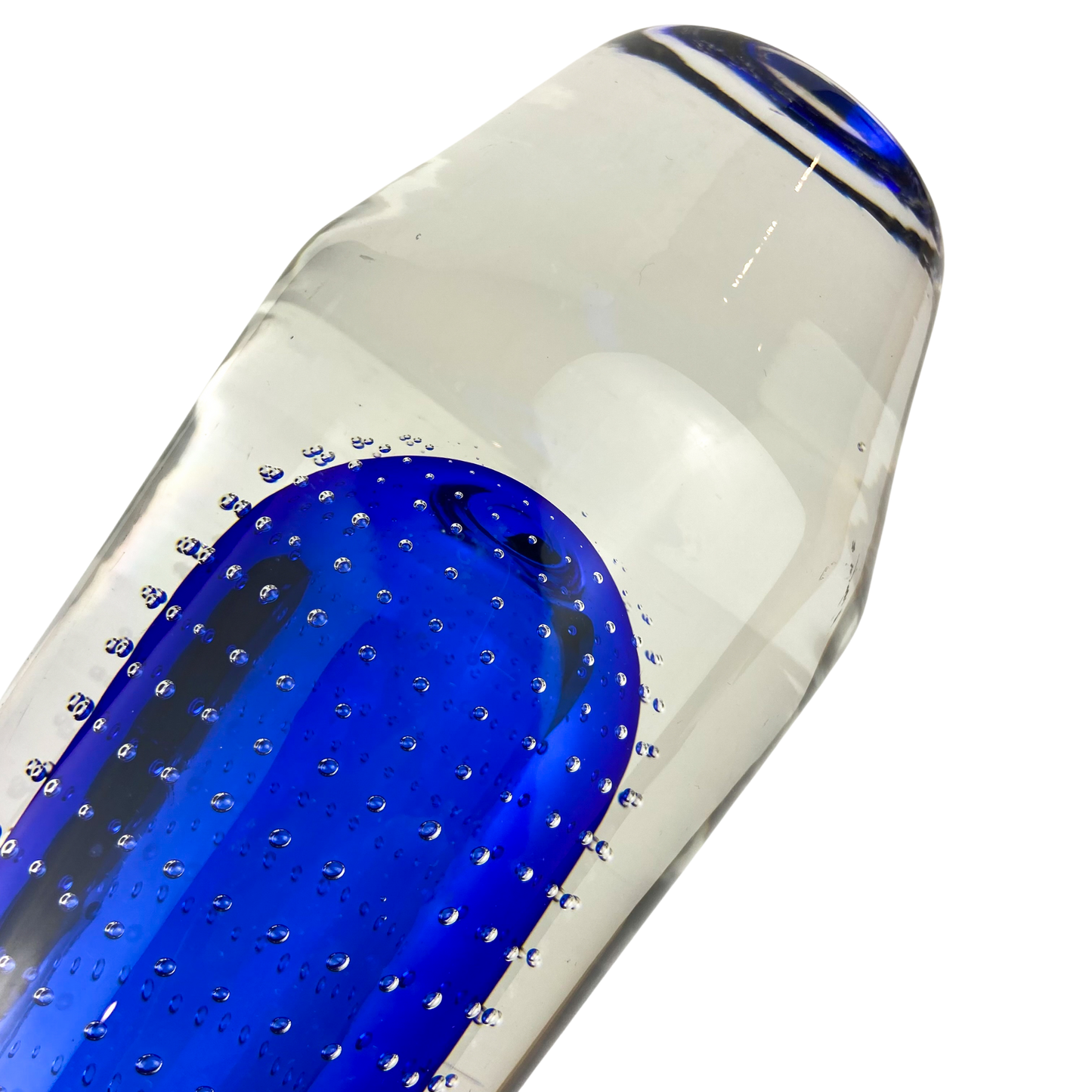 German Glashütte Theresienthal Sommerso Glass Vase #O1373