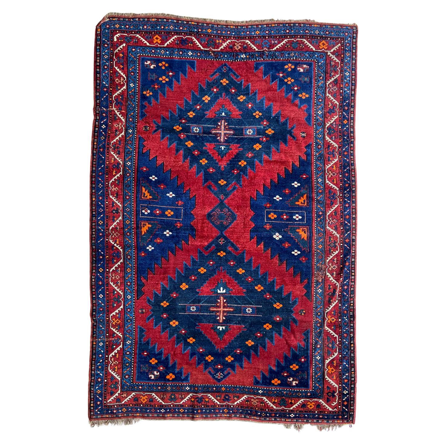 Mint Antique Kazak Area Rug #R918 - 5'7" x 8'8"