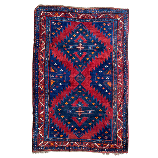 Mint Antique Kazak Area Rug #R918 - 5'7" x 8'8"